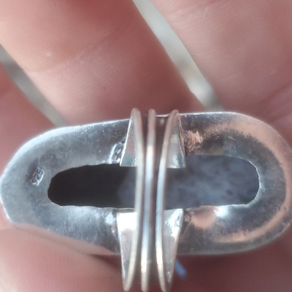 New Oversized Solar Quartz Agate 925 Silver Ring. - Picture 11 of 16